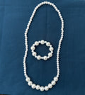 Chandrika with Pearl Small Bead Type 2 – Kids Chain & Bracelet Set