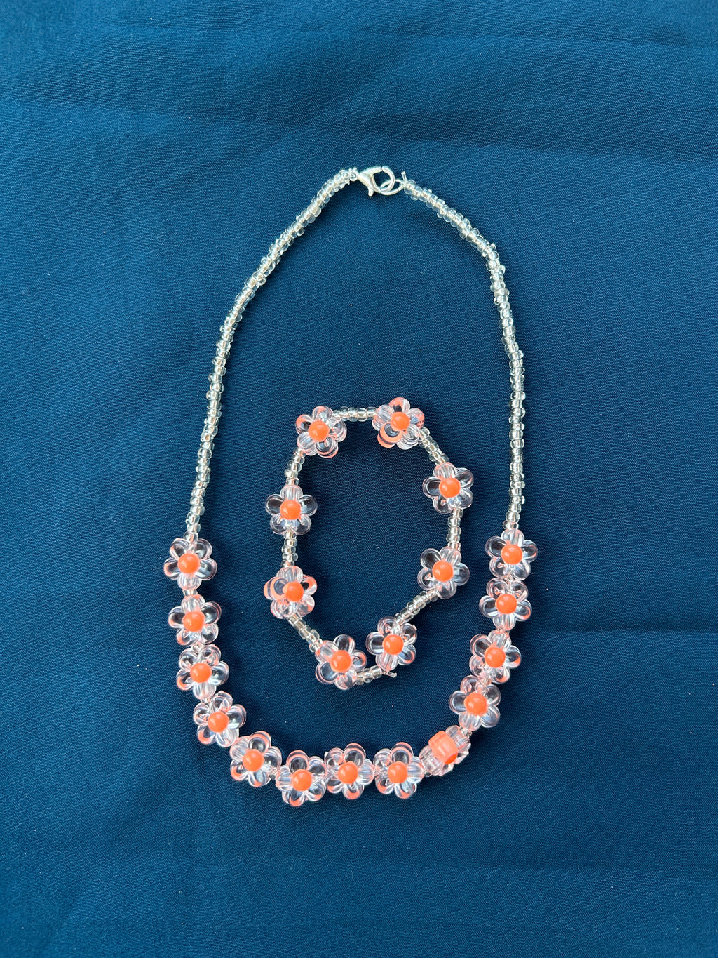 Poomuthu Orange – Kids Chain & Bracelet Combo