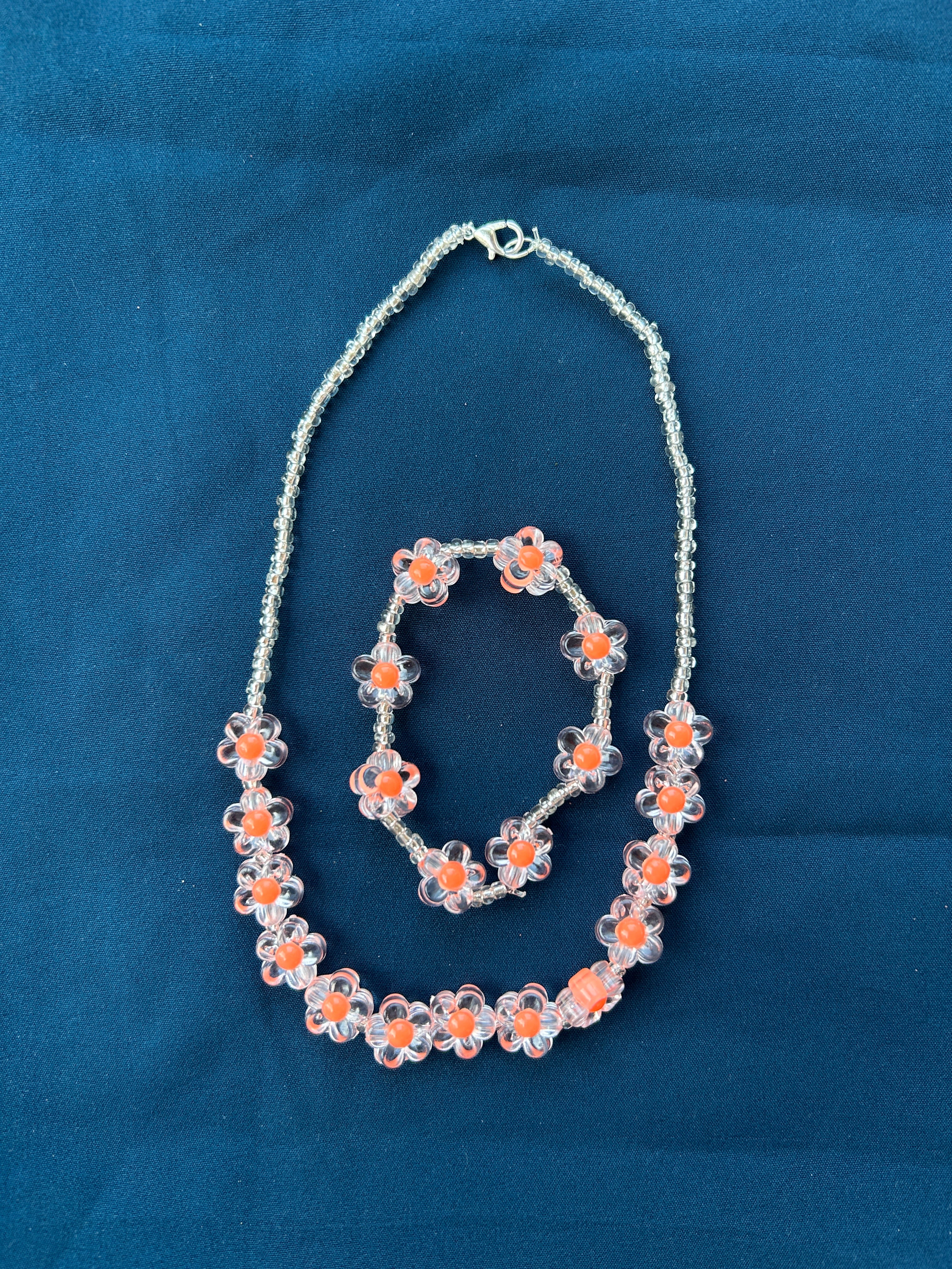 Poomuthu Orange – Kids Chain & Bracelet Combo