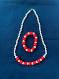 Vellaramkallu with Red Bead – Kids Chain & Bracelet Set