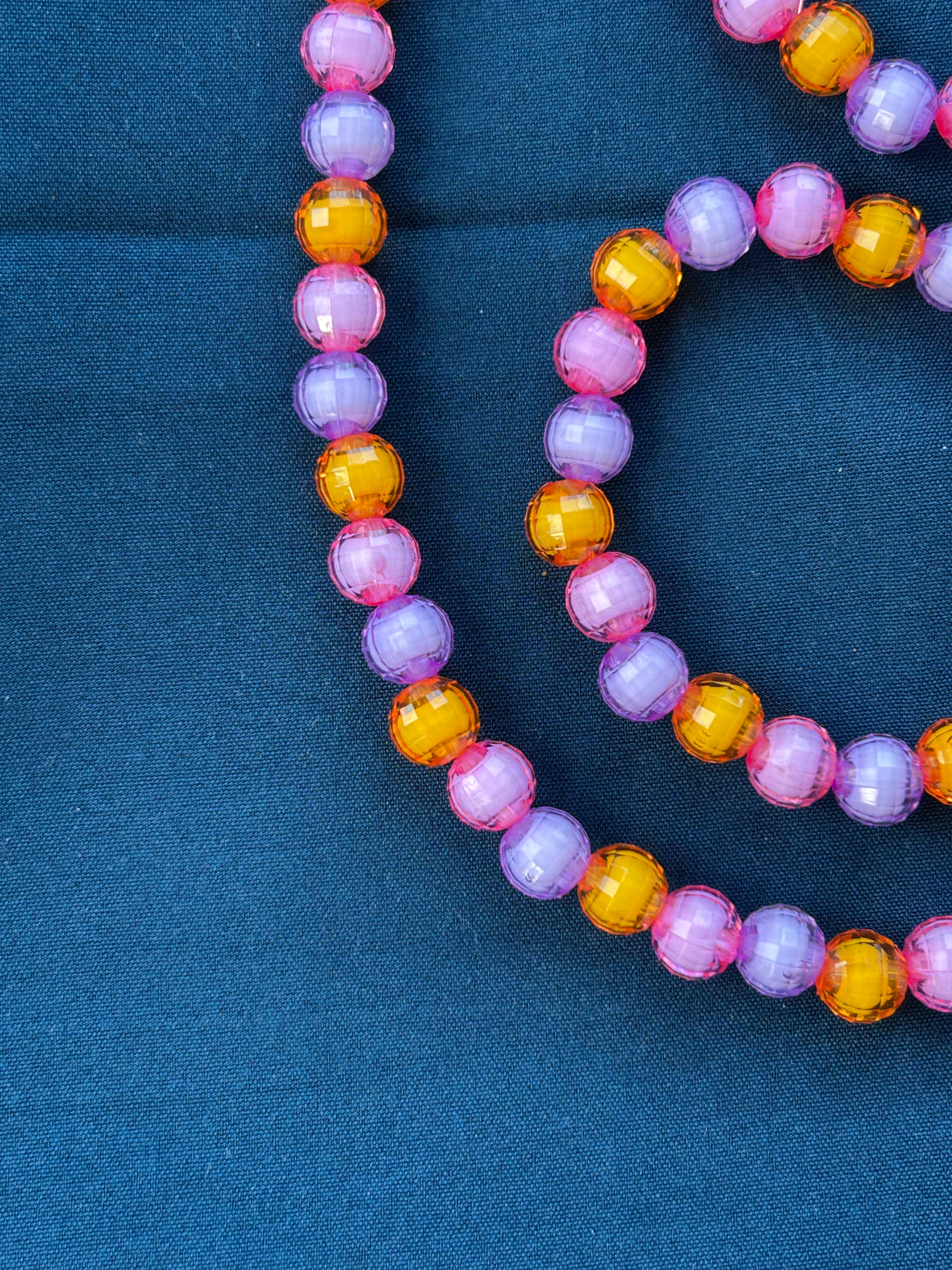 Glittering Muthu – Orange – Kids Chain &amp; Bracelet Set