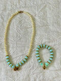 Mint Pearl Charm Set