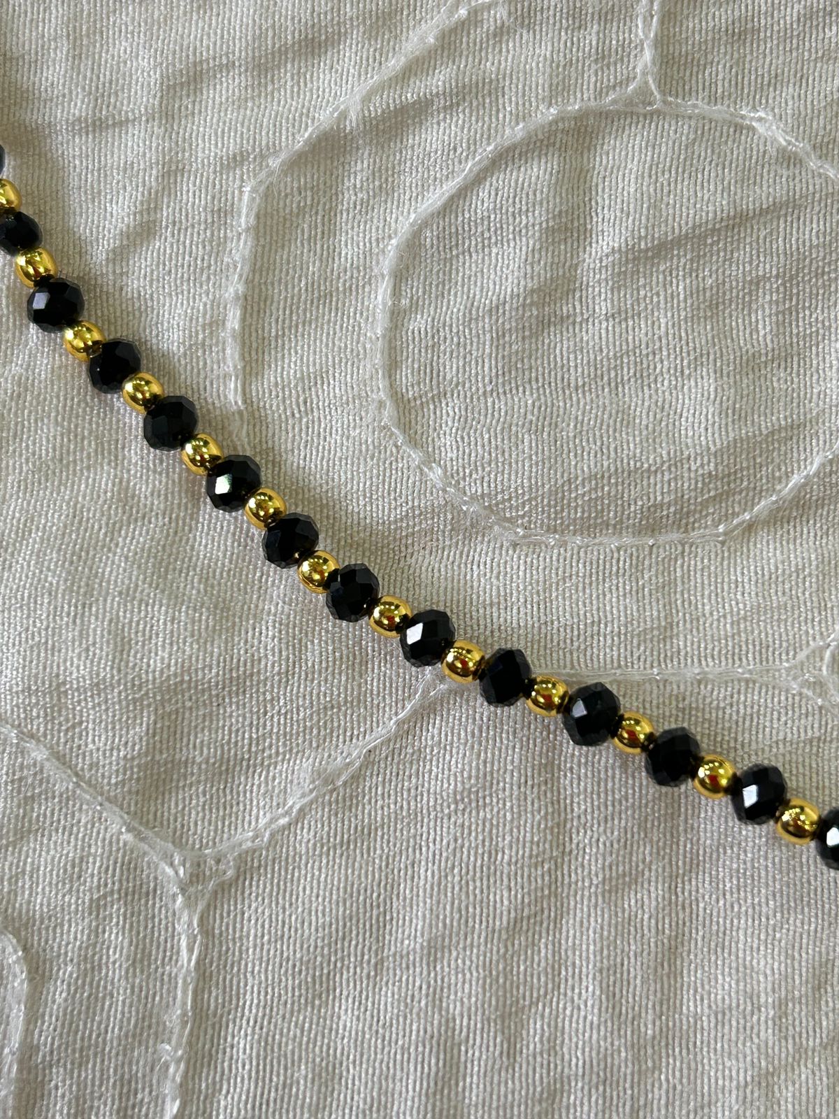 Midnight Gold Tie Necklace