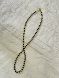 Midnight Gold Tie Necklace