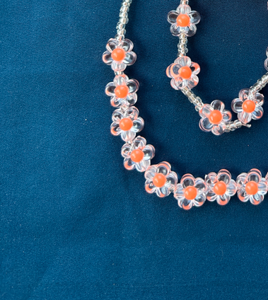 Poomuthu Orange – Kids Chain & Bracelet Combo