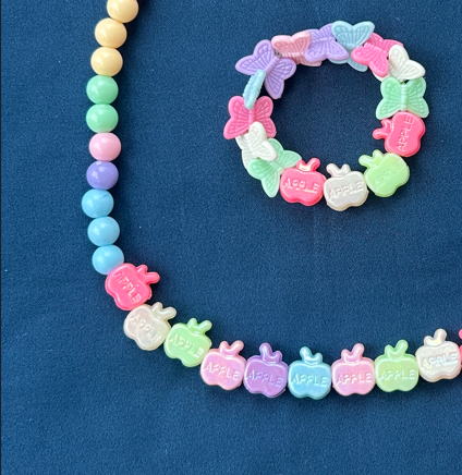 Rainbow Petals – Kids Chain & Bracelet Set